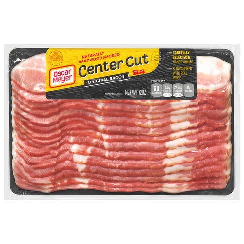 Estd 1883. Carefully selected & hand trimmed. Slow smoked with real wood. Carefully selected & hand trimmed the finest butcher cuts. The slower we make it, the faster you eat it. What is there to think about? The bacon all other bacons aspire to be is in your hands. There's a reason we're America's favorite brand of bacon and it's not just because we've been crafting it for 90 years. We take our sweet, delicious time curing it for 12 hours and then sending it off to our natural hardwood smokehouse for hours. Just don't blame us if it only lasts 12 seconds.