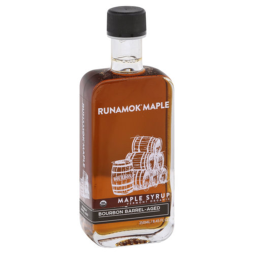 Runamok Maple Maple Syrup, Organic, Vermont, Bourbon Barrel Aged