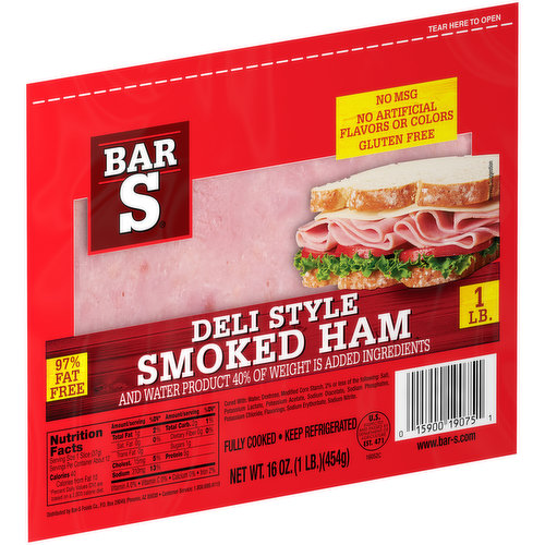 Premium Deli Smoked Ham Lunch Meat, 2 lbs - Foods Co.