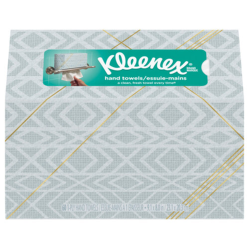 Kleenex Hand Towels, Metallic Blue, 1-Ply