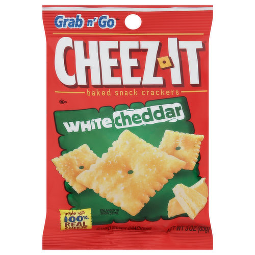 Cheez-It Baked Snack Crackers, White Cheddar