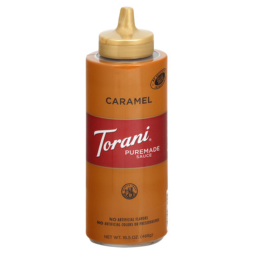 No artificial flavors. Gluten free. No artificial colors or preservatives.  Same Great Taste: No artificial ingredients.  Since 1925.  Authentic coffeehouse flavor.  At Torani, we’ve been in love with flavor since 1925. Our Puremade line is crafted with no artificial anything. So you can enjoy amazing flavor, naturally. www.torani.com. Certified B Corporation. Made in USA.