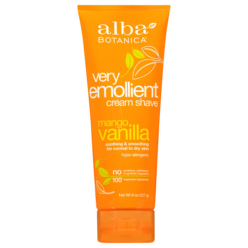 Alba Botanica Mango Vanilla Very Emollient Cream Shave