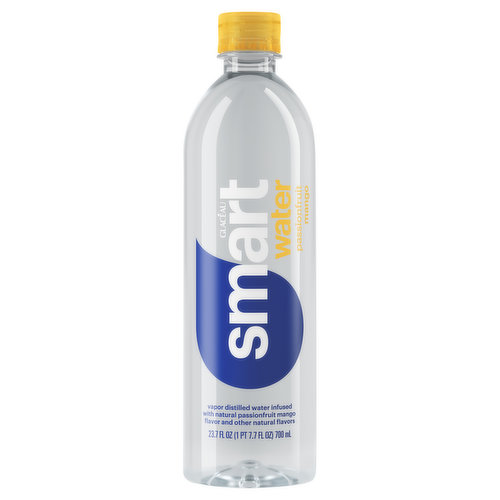 Take your taste buds on a trip to the tropics with new Passionfruit Mangoi smartwater. Its the vapor-distilled water you love, now infused with natural fruit flavors. As always, it has added electrolytes for taste and no calories. Each sip of Passionfruit Magosmartwater is like a sip of spa water, treating you to refreshing hydration thats pure, crisp and deliciously tropical.