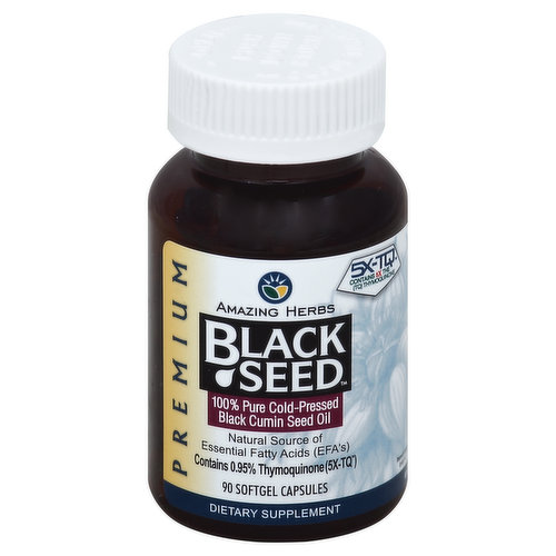 Amazing Herbs Black Cumin Seed Oil, Premium, Softgel Capsules