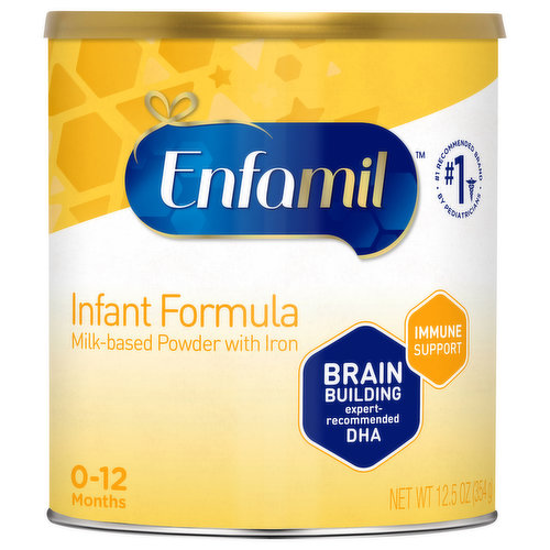 Enfamil Infant Formula, Milk-Based Powder with Iron, 0-12 Months