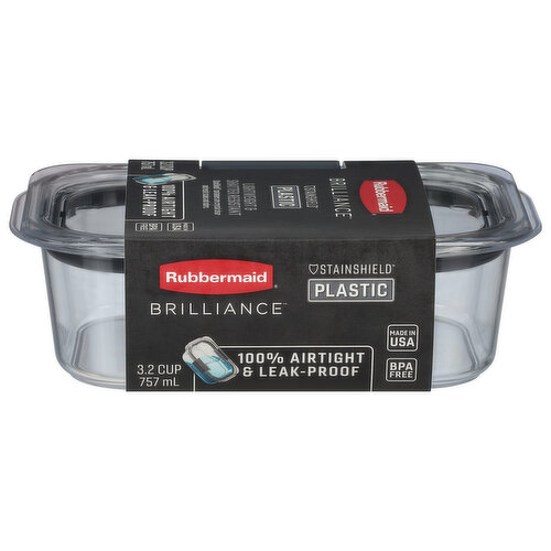 Rubbermaid Container, Plastic, 3.2 Cup