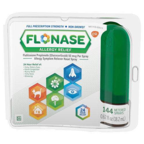 Flonase Allergy Relief, Full Prescription Strength, 50 mcg, Non-Drowsy