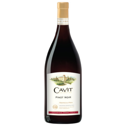 Cavit Collection. Excellence in Italian craftsmanship. This seductive Pinot Noir is sourced from vines grown in Northern Italy's historic Pavia Region. To these ideal vineyards, Cavit brings over a half century of winemaking expertise and a passion for quality. This alluring wine captures the essence of Pinot Noir with its berry and black cherry aromas and flavors. Its silky smooth texture makes it a perfect pair with grilled meats, salmon, chicken and risottos. Salute! The Cavit winemaking team proudly presents this distinctive Pinot Noir from the award-winning Cavit Collection. - Anselmo Martini, Chief Winemaker, Cavit. Sole U.S. agent.