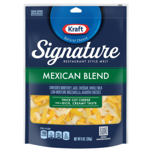 Kraft Cheese, Mexican Blend, Restaurant Style Melt
