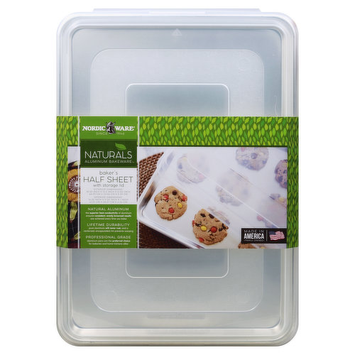 Nordic Ware Natural Aluminum Commercial Baker's Half Sheet with Lid