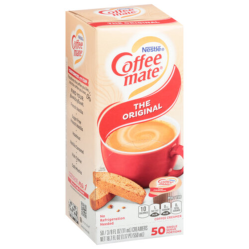 50 single serve portions. UHT processed. America's No.1 brand of coffee creamer.