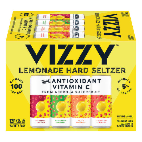 Hard Seltzer, Lemonade, Variety Pack, 12 Pack
