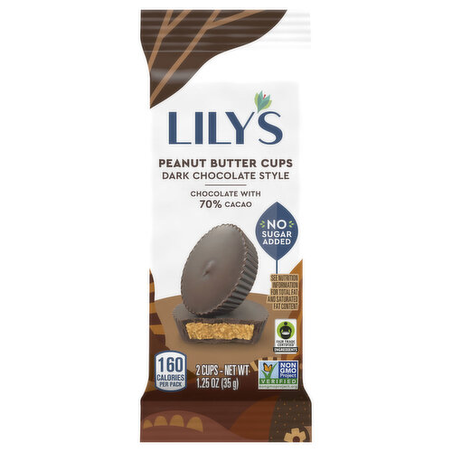 Lily's Peanut Butter Cups, Dark Chocolate Style - FRESH by