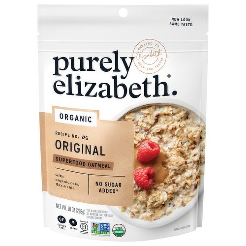 Purely Elizabeth Superfood Oatmeal, Organic, Original