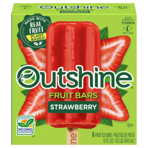 Outshine Outshine Strawberry Frozen Fruit Bars, 6 Count