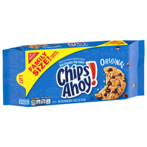 Chips Ahoy! CHIPS AHOY! Original Chocolate Chip Cookies, Family Size, 18.2  oz - Brookshire's