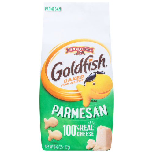 Goldfish Snack Crackers, Parmesan, Baked