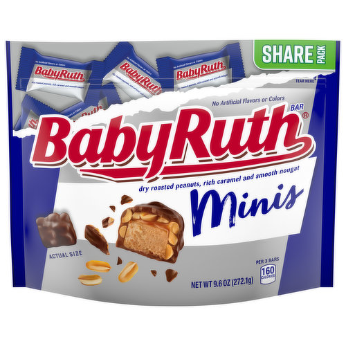 Baby Ruth Candy Bars, Minis, Share Pack