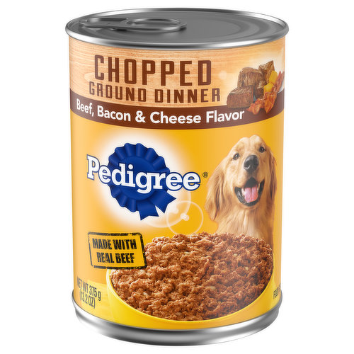 Pedigree Chopped Ground Dinner Beef, Bacon & Cheese Flavor Dog Food