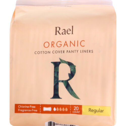 Rael Panty Liners, Cotton Cover, Organic, Ultra Thin, Regular