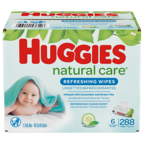 Baby Wipes, Huggies Natural Care Refreshing Baby Diaper Wipes