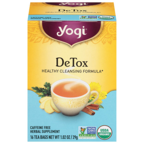 Herbal Supplement, Caffeine Free, Detox, Tea Bags