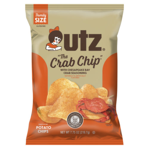 Utz Potato Chips, The Crab Chip, Family Size