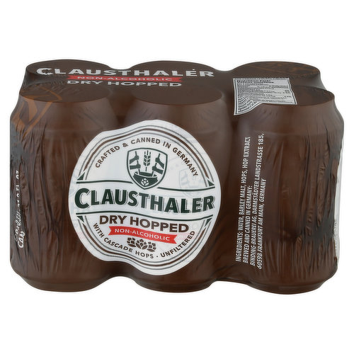 Clausthaler Beer, Dry Hopped, Non-Alcoholic, 6 Pack