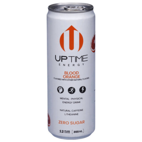 Uptime Energy Drink, Zero Sugar, Blood Orange