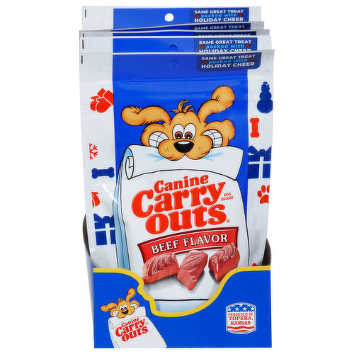 Canine carry outs shop beef flavor dog treats