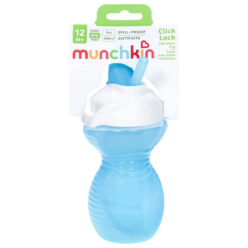 Munchkin Flip Straw Cup, Click Lock, 9 Ounce, 12 Months+