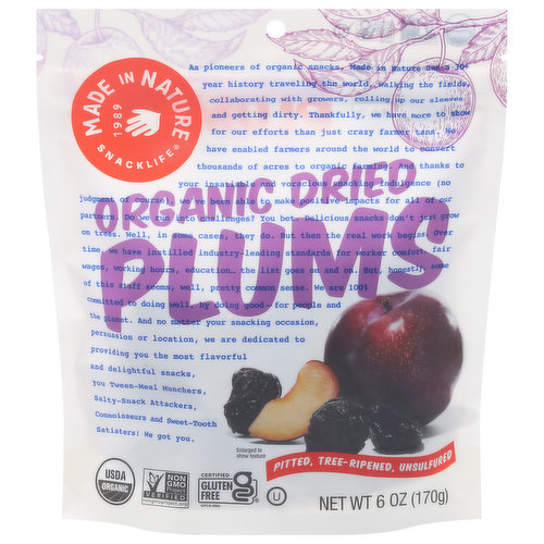 Made in Nature Plums, Organic, Dried