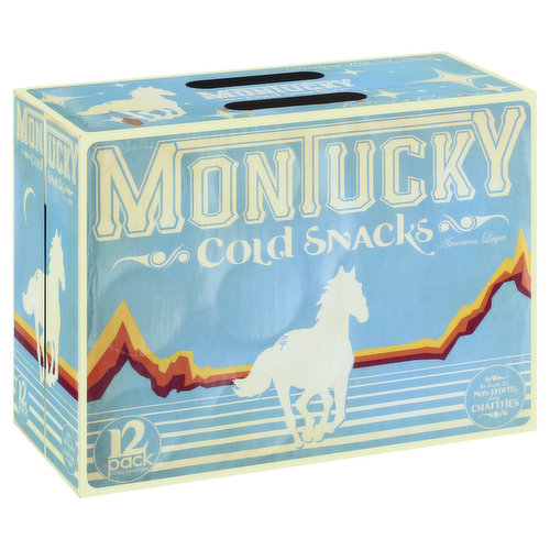 Montucky Beer, American Lager, Cold Snacks, 12 Pack