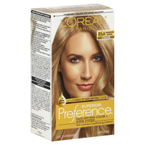 Superior Preference Permanent Haircolor, Cooler, Champagne Blonde 8-1/2A