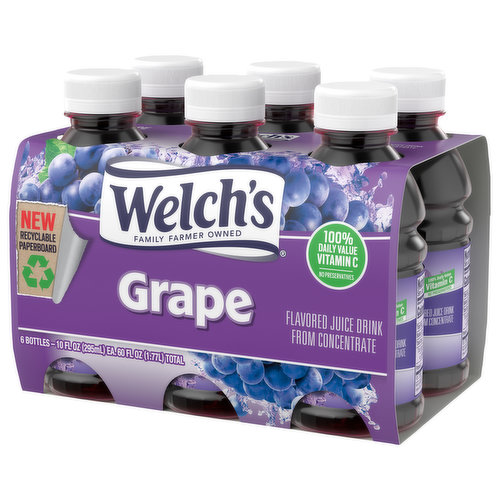 Welch's Grape 100% Juice 24 oz. Glass Bottle, Grape