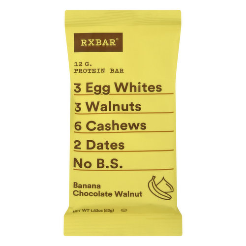 RXBAR Protein Bar, Banana Chocolate Walnut