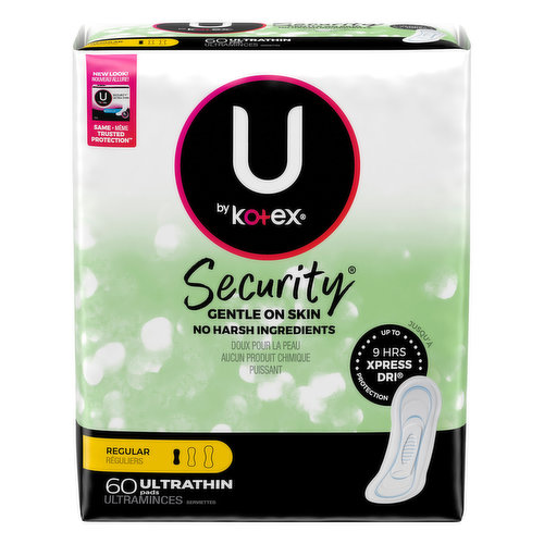 U by Kotex Pads, Ultra Thin, Regular