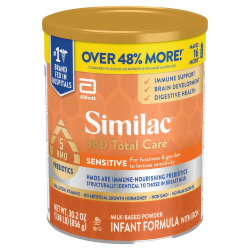 Similac Infant Formula with Iron, Milk-Based Powder, Sensitive