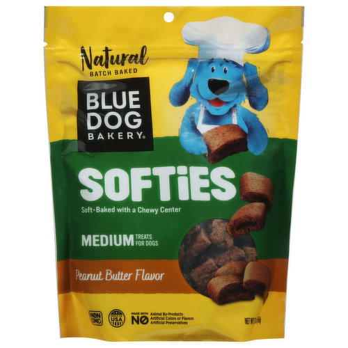 Blue Dog Bakery Treats for Dogs, Peanut Butter Flavor, Softies, Medium