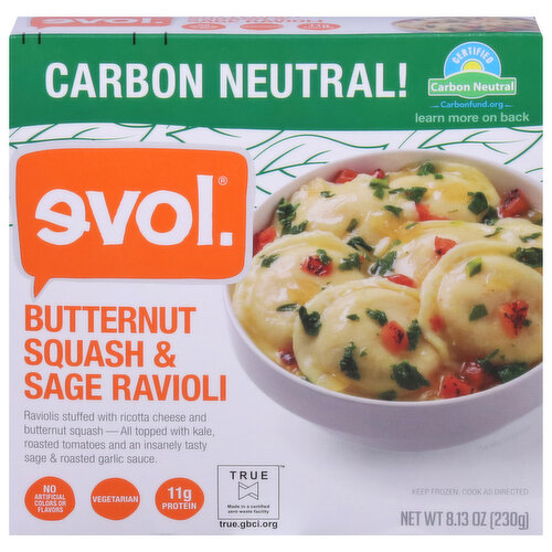 Evol. Ravioli, Butternut Squash & Sage