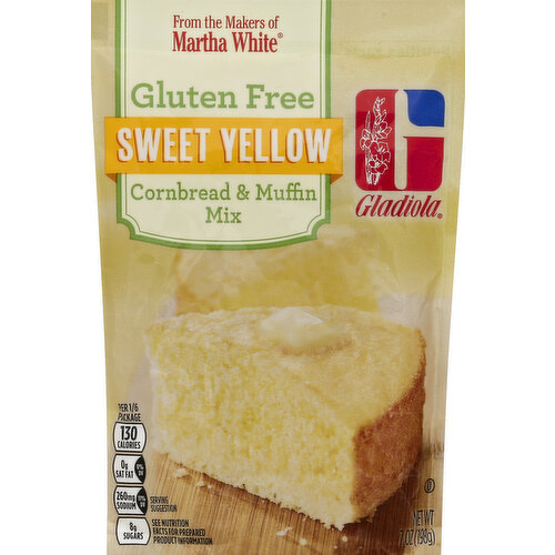 Gladiola Cornbread & Muffin Mix, Gluten Free, Sweet Yellow