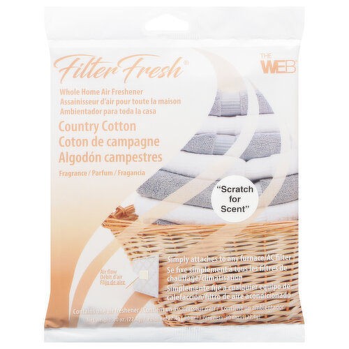 Filter Fresh Air Freshener, Whole Home, Country Cotton