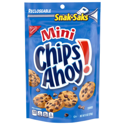 CHIPS AHOY! Mini Original Chocolate Chip Cookies, Snak-Saks, 8 oz