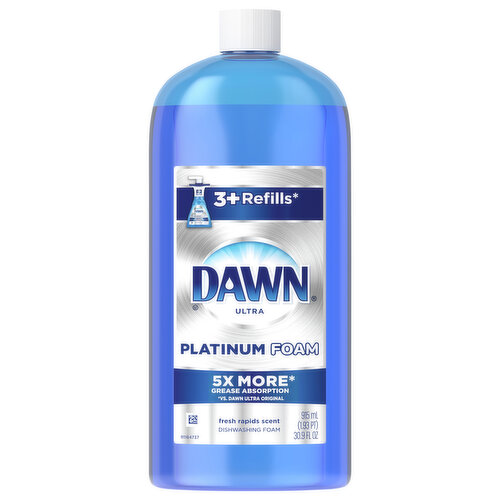 Dawn Ultra Dishwashing Foam, Fresh Rapids Scent, Platinum