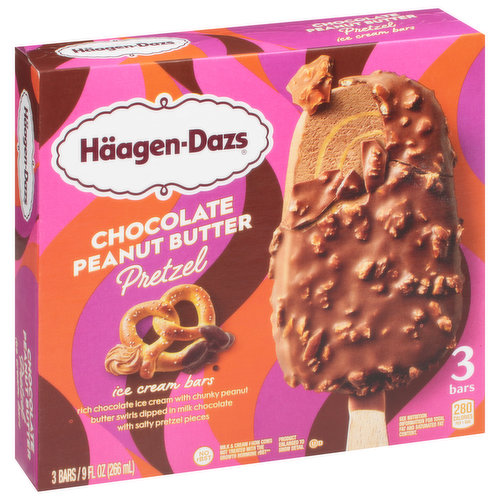 Haagen-Dazs Ice Cream Bars, Chocolate Peanut Butter Pretzel