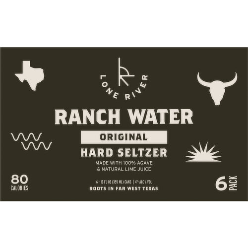 Ranch Water Hard Seltzer, Original, 6 Pack