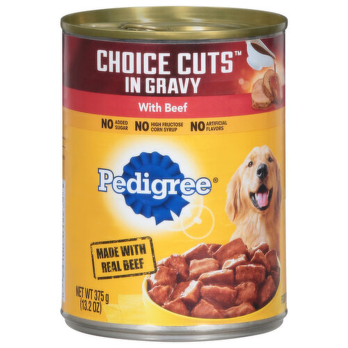 Pedigree Dog Food, with Beef, Choice Cuts in Gravy
