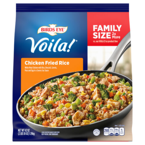 2x more vs. our Voila 21 oz product line. A delicious home-cooked meal is just minutes away! Hearty, complete meals from skillet to table in just under 20 minutes.