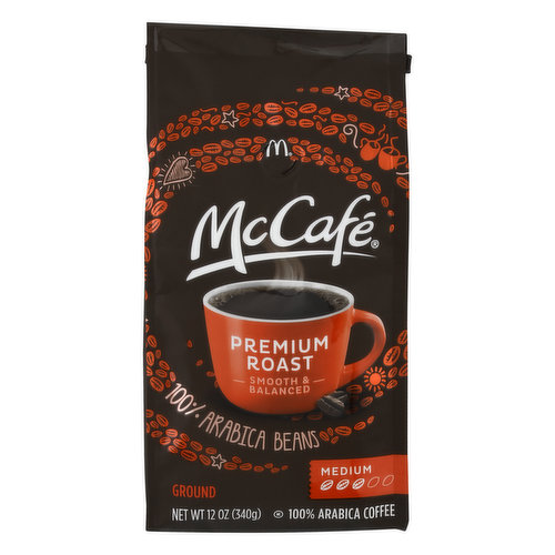100% arabica beans. Smooth & balanced. Welcome to the McCafe family of premium coffee. Our unique flavorful blends are made with 100% Arabica beans and carefully harvested from the rich soils and mountainous regions of Central and South America. Delicious starts right here. Enjoy the discovery! Enjoy the McCafe experience at home with the rich aroma and delicious taste of this 100% arabica coffee. www.mcdonalds.com/mccafeathome. For questions and comments call: 1-855-572-3802. Or visit us at: www.mcdonalds.com/mccafeathome.